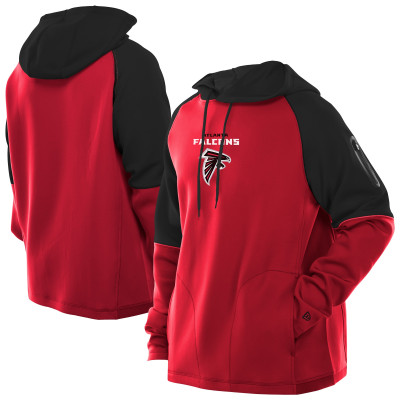 Толстовка Atlanta Falcons New Era Red Combine Authentic Color Block Raglan