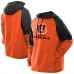 Cincinnati Bengals New Era Orange Combine Authentic Color Block Raglan Pullover Hoodie