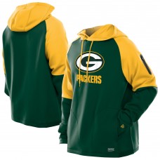 Толстовка Green Bay Packers New Era Green Combine Authentic Color Block Raglan