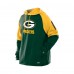 Толстовка Green Bay Packers New Era Green Combine Authentic Color Block Raglan