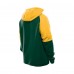 Толстовка Green Bay Packers New Era Green Combine Authentic Color Block Raglan