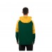 Толстовка Green Bay Packers New Era Green Combine Authentic Color Block Raglan