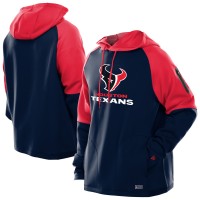 Толстовка Houston Texans New Era Navy Combine Authentic Color Block Raglan