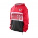 Kansas City Chiefs New Era Red Ripstop Quarter-Zip Hooded Windbreaker