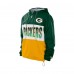 Green Bay Packers New Era Green Ripstop Quarter-Zip Hooded Windbreaker
