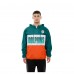 Miami Dolphins New Era Aqua Ripstop Quarter-Zip Hooded Windbreaker