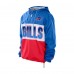Buffalo Bills New Era Royal Ripstop Quarter-Zip Hooded Windbreaker