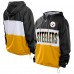 Pittsburgh Steelers New Era Black Ripstop Quarter-Zip Hooded Windbreaker