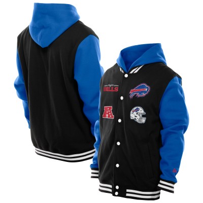 Толстовка Buffalo Bills New Era Black Full-Snap Fleece Jacket