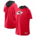 Kansas City Chiefs New Era Red Combine Authentic Hooded Raglan Short-Sleeve T-Shirt