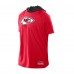 Kansas City Chiefs New Era Red Combine Authentic Hooded Raglan Short-Sleeve T-Shirt