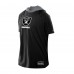 Las Vegas Raiders New Era Black Combine Authentic Hooded Raglan Short-Sleeve T-Shirt