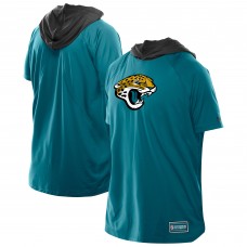 Jacksonville Jaguars New Era Teal Combine Authentic Hooded Raglan Short-Sleeve T-Shirt