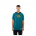 Jacksonville Jaguars New Era Teal Combine Authentic Hooded Raglan Short-Sleeve T-Shirt