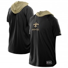 New Orleans Saints New Era Black Combine Authentic Hooded Raglan Short-Sleeve T-Shirt New Orleans Saints New Era Black Combine Authentic Hooded Raglan Short-Sleeve T-Shirt