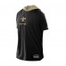 New Orleans Saints New Era Black Combine Authentic Hooded Raglan Short-Sleeve T-Shirt
