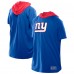 New York Giants New Era Royal Combine Authentic Hooded Raglan Short-Sleeve T-Shirt
