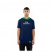 Seattle Seahawks New Era College Navy Combine Authentic Hooded Raglan Short-Sleeve T-Shirt