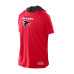 Футболка Atlanta Falcons New Era Red Combine Authentic Hooded Raglan Short-Sleeve