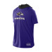 Футболка Baltimore Ravens New Era Purple Combine Authentic Hooded Raglan Short-Sleeve
