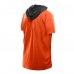 Cincinnati Bengals New Era Orange Combine Authentic Hooded Raglan Short-Sleeve T-Shirt