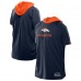 Denver Broncos New Era Navy Combine Authentic Hooded Raglan Short-Sleeve T-Shirt