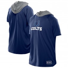 Indianapolis Colts New Era Royal Combine Authentic Hooded Raglan Short-Sleeve T-Shirt