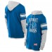 Футболка с длинным рукавом с капюшоном Detroit Lions New Era Blue Twofer Layered