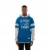 Футболка с длинным рукавом с капюшоном Detroit Lions New Era Blue Twofer Layered