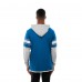 Футболка с длинным рукавом с капюшоном Detroit Lions New Era Blue Twofer Layered