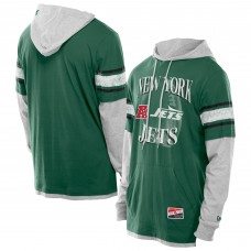 New York Jets New Era Green Twofer Layered Long Sleeve Hoodie T-Shirt New York Jets New Era Green Twofer Layered Long Sleeve Hoodie T-Shirt