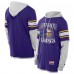Minnesota Vikings New Era Purple Twofer Layered Long Sleeve Hoodie T-Shirt