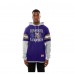 Minnesota Vikings New Era Purple Twofer Layered Long Sleeve Hoodie T-Shirt