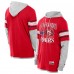 San Francisco 49ers New Era Scarlet Twofer Layered Long Sleeve Hoodie T-Shirt
