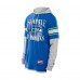 Seattle Seahawks New Era Royal Twofer Layered Long Sleeve Hoodie T-Shirt