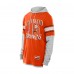 Футболка с длинным рукавом с капюшоном Cleveland Browns New Era Orange Twofer Layered