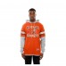 Футболка с длинным рукавом с капюшоном Cleveland Browns New Era Orange Twofer Layered