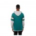 Miami Dolphins New Era Aqua Twofer Layered Long Sleeve Hoodie T-Shirt