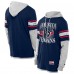 Футболка с длинным рукавом с капюшоном Houston Texans New Era Navy Twofer Layered