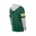 Футболка с длинным рукавом с капюшоном Green Bay Packers New Era Green Twofer Layered