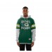 Футболка с длинным рукавом с капюшоном Green Bay Packers New Era Green Twofer Layered