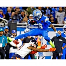 Jameson Williams Detroit Lions Unsigned Fanatics Authentic Hurdle Photograph