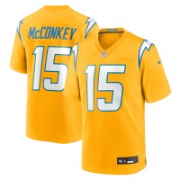 Джерси Los Angeles Chargers Ladd McConkey Nike Gold Alternate Charger Power Game Player