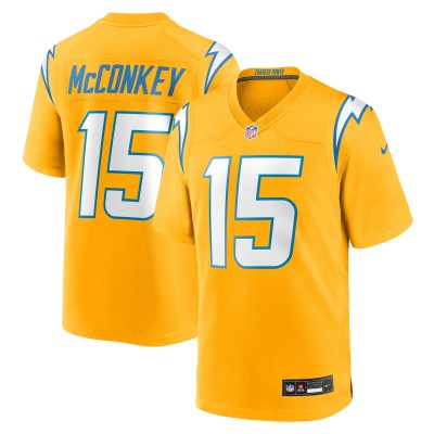 Джерси Los Angeles Chargers Ladd McConkey Nike Gold Alternate Charger Power Game Player