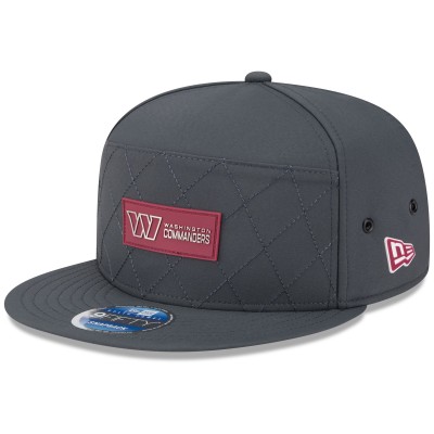 Бейсболка Washington Commanders New Era Charcoal 2025 Sideline Cold Weather Split Panel 9FIFTY Snapback