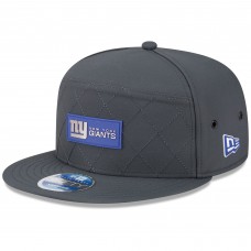 Бейсболка New York Giants New Era Charcoal 2025 Sideline Cold Weather Split Panel 9FIFTY Snapback