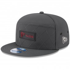 Бейсболка Atlanta Falcons New Era Charcoal 2025 Sideline Cold Weather Split Panel 9FIFTY Snapback