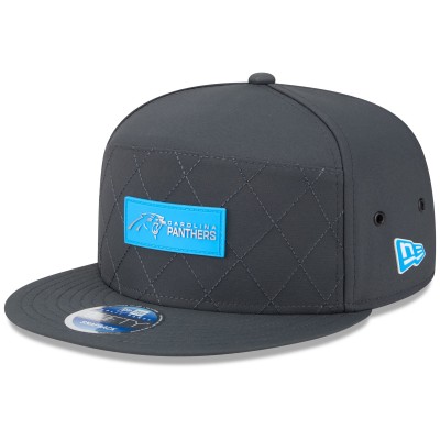 Бейсболка Carolina Panthers New Era Charcoal 2025 Sideline Cold Weather Split Panel 9FIFTY Snapback