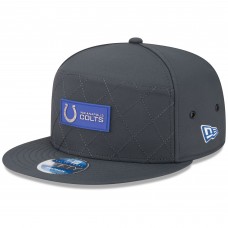 Бейсболка Indianapolis Colts New Era Charcoal 2025 Sideline Cold Weather Split Panel 9FIFTY Snapback