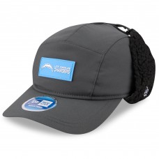 Бейсболка Los Angeles Chargers New Era Charcoal 2025 Sideline Cold Weather Runner Dog Ear
